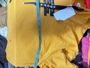 Stylish Yellow Hoodie with Contrasting Sleeves