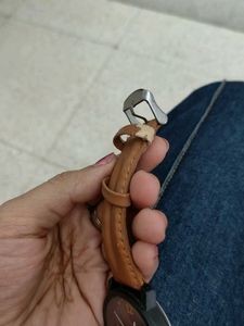 Classic Brown Leather Strap Watch