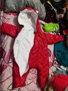 Cozy Red Baby Snowsuit waterproof