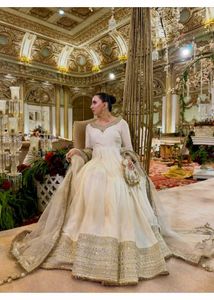Elegant White Anarkali Suit Set