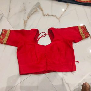 Designer Grey Saree with Red &amp; Gold Border