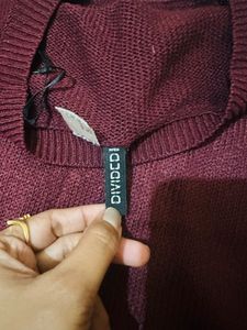 Cozy Maroon Knit Sweater