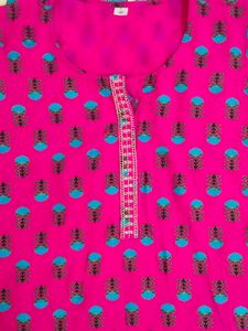 Pink Printed Kurti For Women