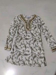 Hand Work Party Brand Short Kurti
