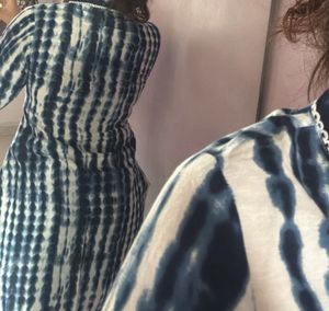 Stylish Indigo Tie-Dye Kurta Set