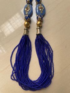 Bohemian Blue Beaded Necklace