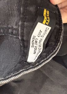 off duty high rise black jeans