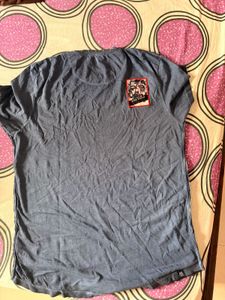Men's Blue Graphic Print T-Shirt