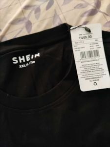 Shein Mountain Graphic T-Shirt black and white pac