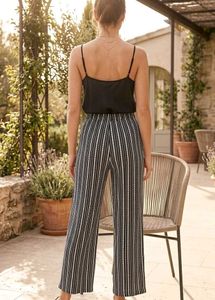 ✨ Cute Black &amp; White Striped Pants | Stretchable W