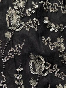 Sparkling Black Embellished Sleeveless Top