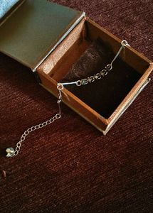 black diamonds silver bracelet