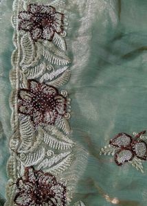 Chiffon Silk Saree with Butterfly Embroidery