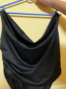 Off Shoulder Black Crop Top