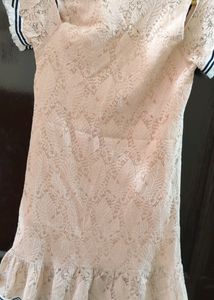 Cotton Net Dress For Xs
