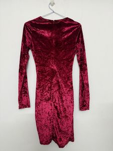 Velvet Ruched Mini Dress