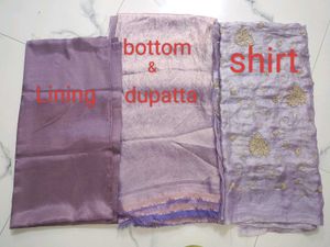 beautiful Lilac suit with cutdana handwork