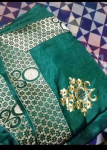 Elegant Emerald Green Saree
