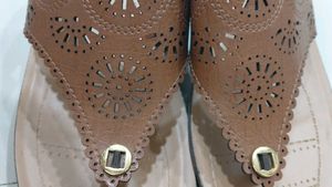 Bata DLITE Brown Cutout Sandals