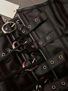 Black Faux Leather Corset