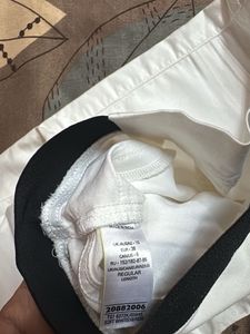 White Elastic Waist Pants