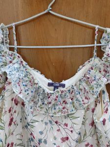 Flowy Floral Cold Shoulder Dress