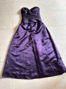 Elegant Purple Strapless Gown