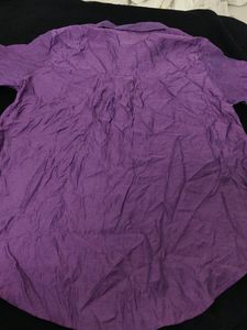 Purple Geometric Pocket Shirt