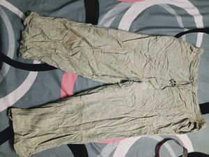 Light Green Embroidered Palazzo Pants