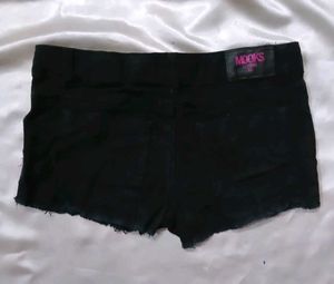 Black Denim Shorts