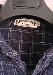 Men's Blue Checked Casual Shirt