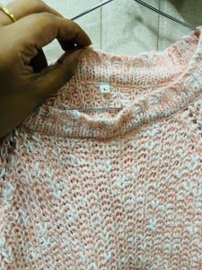 Cozy Peach Knit Sweater