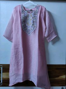 Pink Embroidered Festive Kurta Set