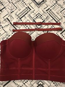 burgundy corset with pads