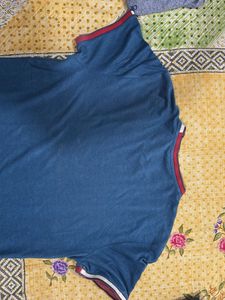 benetton Blue Crew Neck T-Shirt