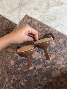 Stylish Brown Pointed Toe Mules