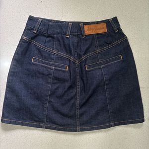 Dark Wash Denim Mini Skirt