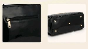 Chic Black Patent Handbag