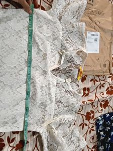 SIRIKIT WHITE NET KURTA
