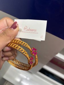 Beautiful Gold &amp; Stone Bangles