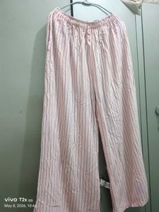Pink Striped Palazzo Pants