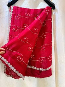 Jimmy Choo Red Handwork Saree