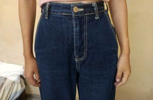 Dark Wash Wide Leg Denim Jeans
