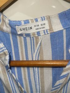 Striped Button-Up Casual Dress