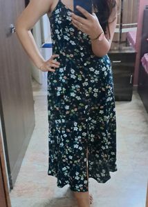 Fig Black Floral Dress