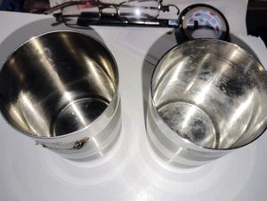 2 Steel Cup Very Thick New Never Used