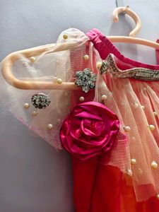 Girls Festive Gown with Pearls