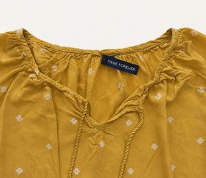 Boho Mustard Tassel Blouse