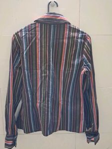 Striped Button-Up fitted shirt