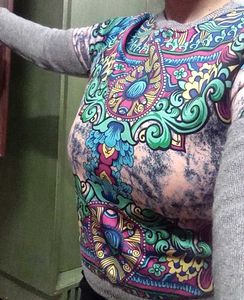 Colorful Patterned Pullover Sweater